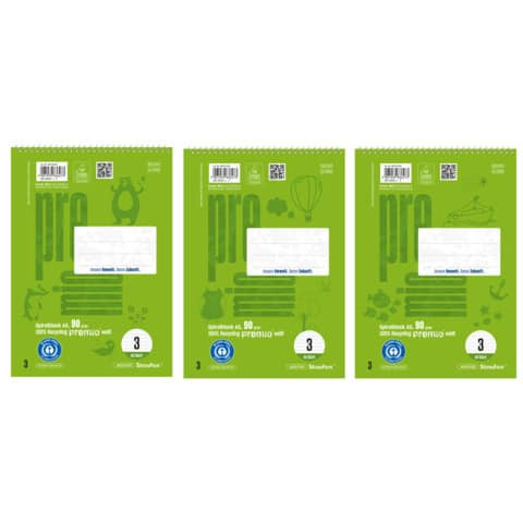 Spiralblock A5 40BL14 Doppellin. hgrün STAUFEN PREMIO 040741003 LIN3