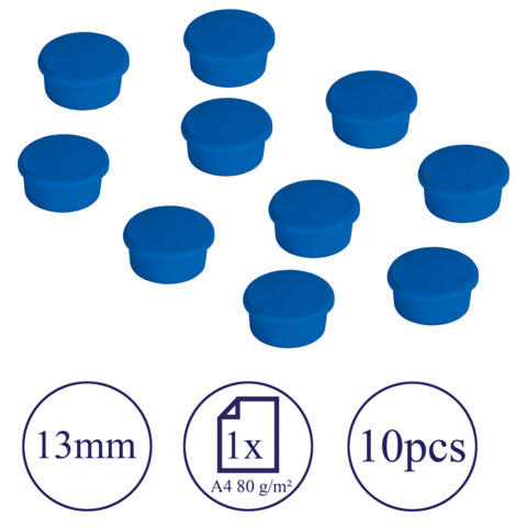 Magnet 10ST blau FRANKEN HM10 03 D13 mm