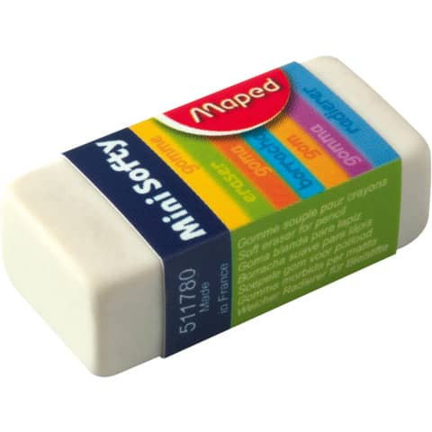 Radierer Kunststoff weiß MAPED 511780 Mini-Softy