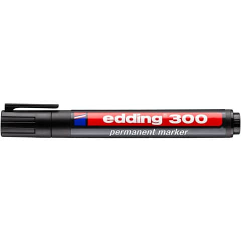 Permanentmarker 300 1,5-3mm schwarz EDDING 4-300001 Rundspitze nachfüllbar