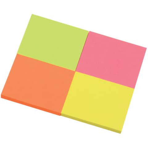 Haftnotizblock zu4St. neon Q-CONNECT KF10510 sort. 38x51mm