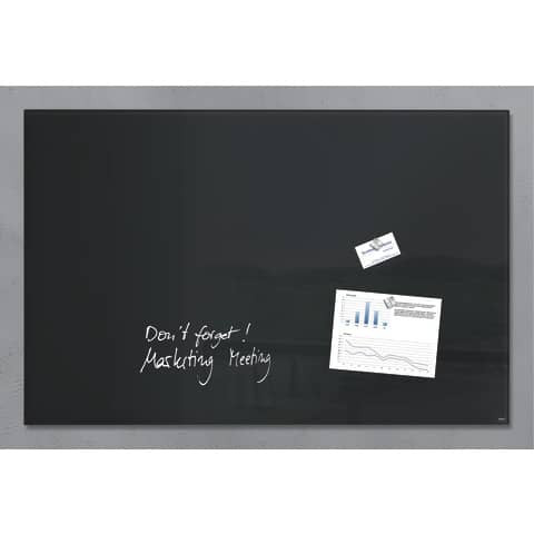 Glas-Magnetboard Artverum - schwarz, 100 x 65 cm