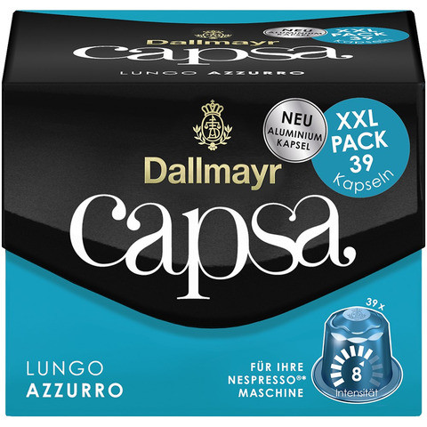 Kaffeekapseln Capsa Lungo Azzuro DALLMAYR 930438 39 Kapseln à 5,6g