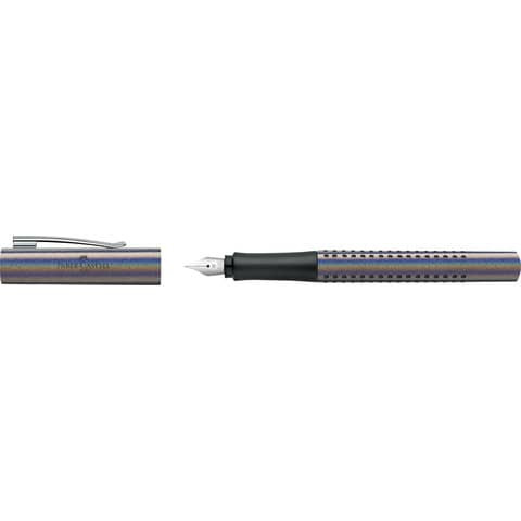 Füllhalter Grip Glam Edition F silver FABER CASTELL 140843