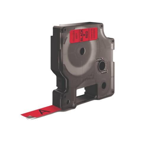 Schriftband 12mm 7m rot/schwarz DYMO S0720570 45017