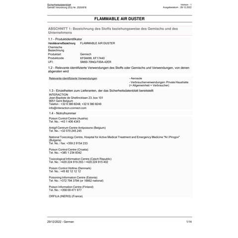 Druckreiniger brennbar Invertible 200ml Q-CONNECT KF17441