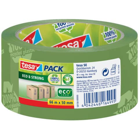 Packband 50mm 66m grün TESA 58156 bedr.Eco&Strong