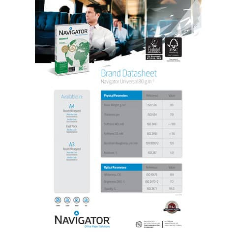Kopierpapier A4 80g 500Bl weiß NAVIGATOR Universal 8247A80S