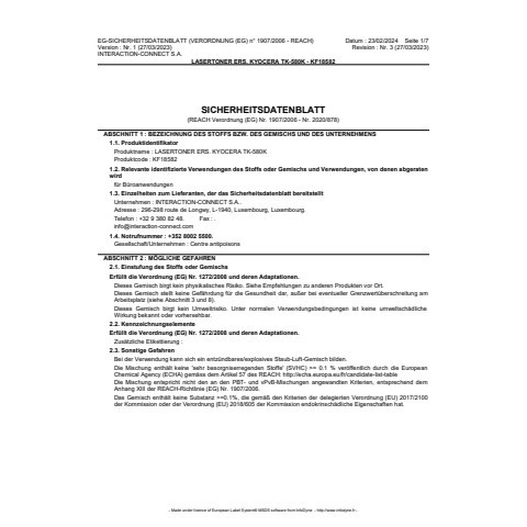 Lasertoner schwarz Q-CONNECT KF18582 Ersetzt TK-580K