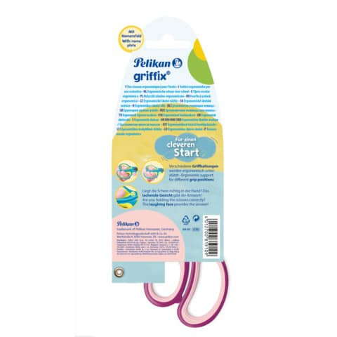 Schulschere Griffix rechts SweetBerry PELIKAN 300009550 819107 Re. spitz Bli