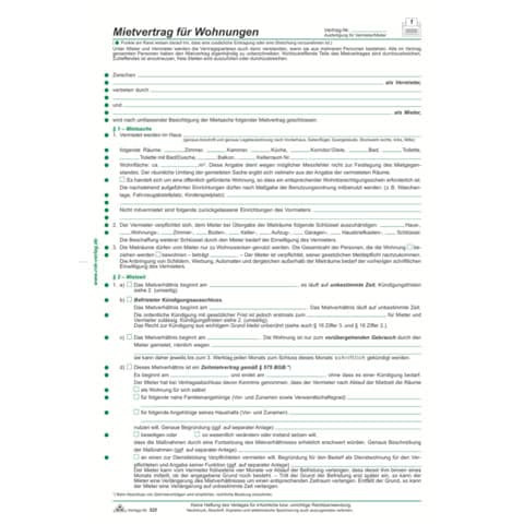 Mietvertrag Wohnung A4 RNK 525 6 teilig
