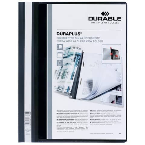 Angebotshefter DURAPLUS® - strapazierfähige Folie, A4+, schwarz