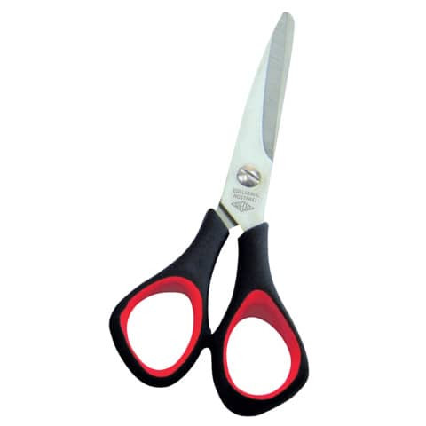 Schere Edelstahl Soft 5¨schwarz WEDO 9765 14cm spitz rund