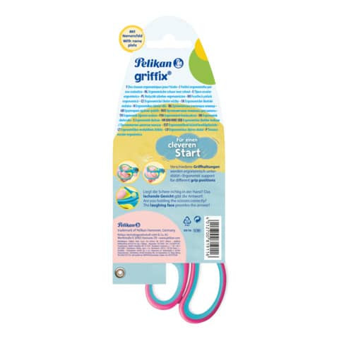 Schulschere Griffix LovelyPink rechts PELIKAN 300009551 819114 Re. spitz Bli
