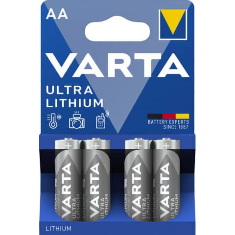Batterie AA 4ST VARTA 6106 301 404 Lithium