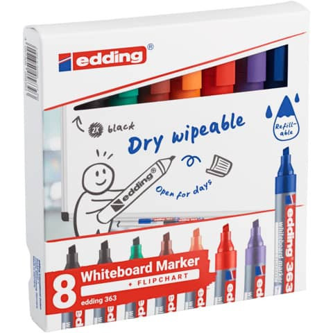 Whiteboardmarkeretui 8ST sortiert EDDING 363-8-S2999
