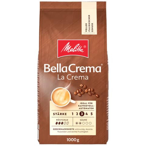 Kaffee BellaCrema LaCrema 1kg Bohnen MELITTA 683830002/10001160