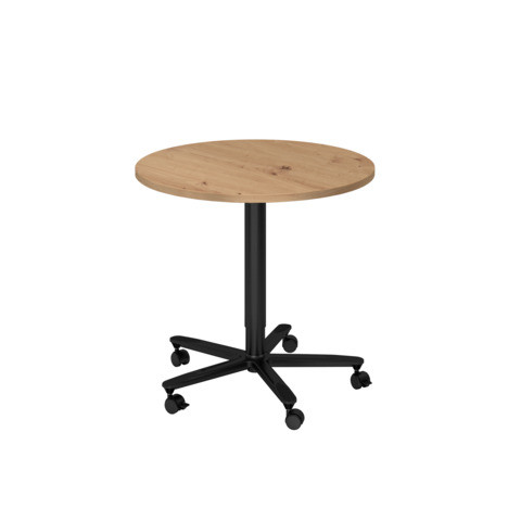 Besprechungstisch rund asteiche/schwarz HAMMERBACHER VST08/R/D 80 cm rund