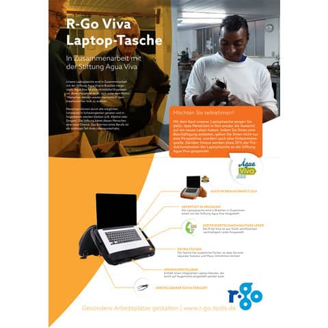 R-Go Viva 15.6Zoll Laptoptasche R-GO TOOLS RGOAVLAPBL