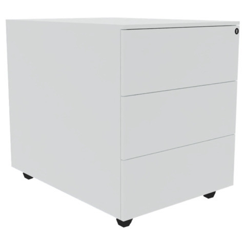 Rollcontainer 3 Laden Stahl weiß Q-CONNECT KF14185 LBA0114MONT.+VERT.