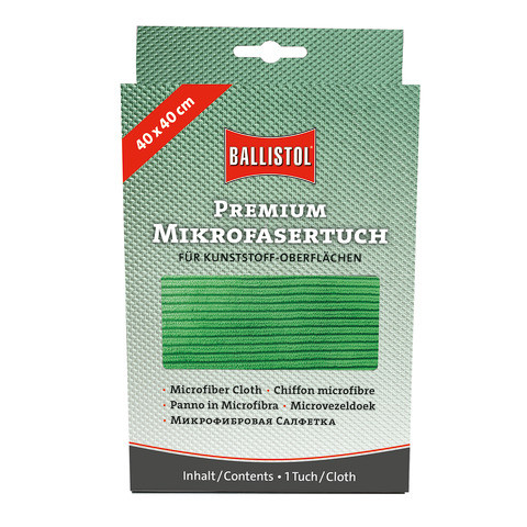 Premium Mikrofasertuch, grün, 40x40 cm BALLISTOL 23733