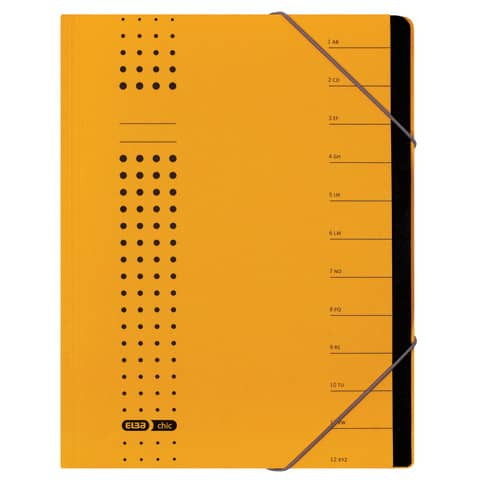 Ordnungsmappe Chic A4 12 Fächer gelb ELBA 400001991 42496GB