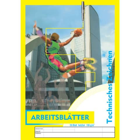 Arbeitsblock A4 100g 20BL PVP 2114 Techn.Zeichnen 2801