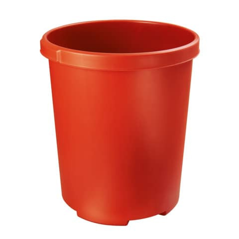 Papierkorb Klassik XXL 50l rund rot HAN 1836-17 2 Griffmulden