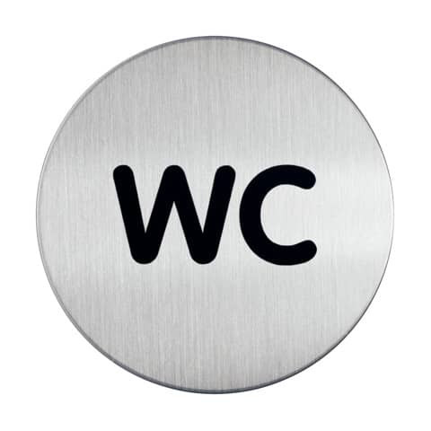 Hinweisschild WC DURABLE 4907 23 D83mm
