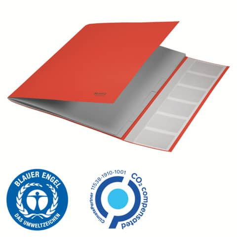 Ordnungsmappe Recycle A4/6F rot LEITZ 3914-00-25 Karton