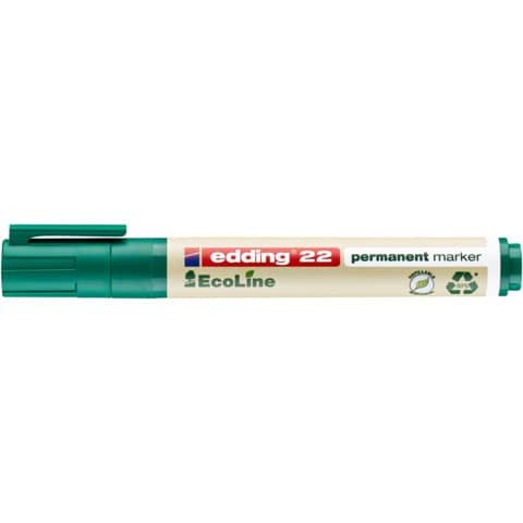 22 Permanentmarker EcoLine - nachfüllbar, 1 - 5 mm, grün
