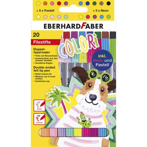 Faserschreiber 20ST Colori sortiert EBERHARD FABER 550020