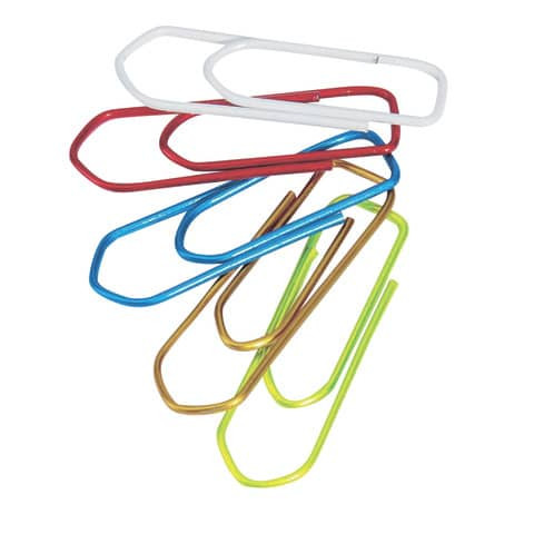 Büroklammern 32mm bunt spitz Q-CONNECT KF02023 75ST