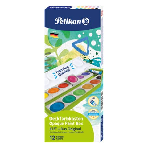 Farbkasten 12ST K12G grün PELIKAN 300008250 701310 735/K12G
