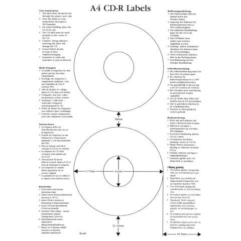 Universaletikett CD 116D 25BL Q-CONNECT KF01579
