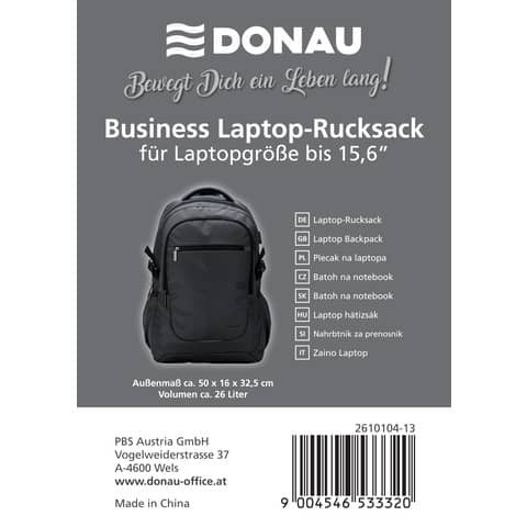 Notebookrucksack Business dunkelgrau DONAU 2610104-13