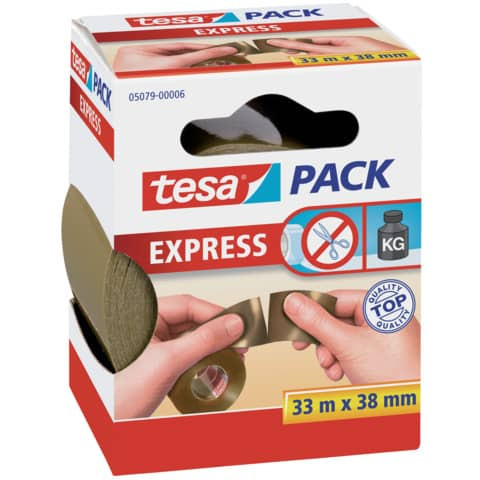 Packband 38mmx33m braun TESA 05079-00006-01 reißbar