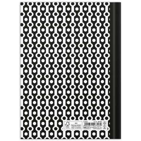 Notizbuch black&white collier RNK 46746 A5/96BL punktiert