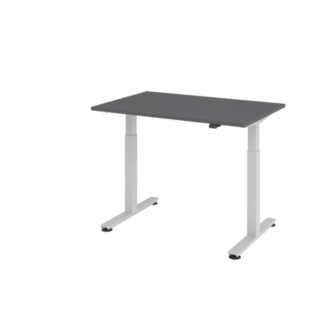 Schreibtisch höhenverst graphit/silber HAMMERBACHER VXMST12/G/S 120x80cm