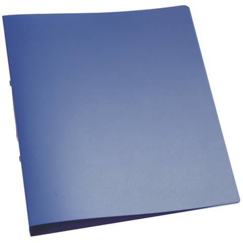 Ringbuch transparent - A4, 2-Ring, Ring-Ø 25 mm, blau-transparent