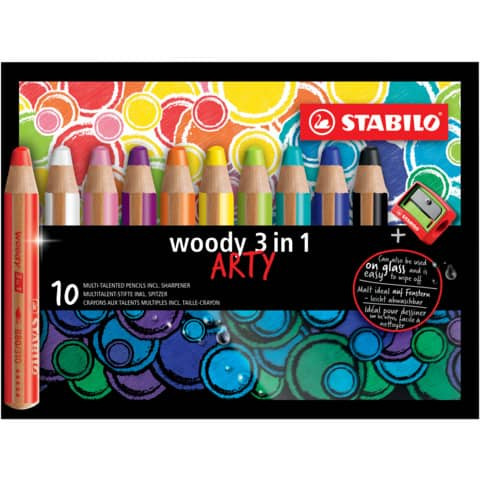 Farbstiftetui 10ST Woody ARTY sortiert STABILO 880/10-1-20