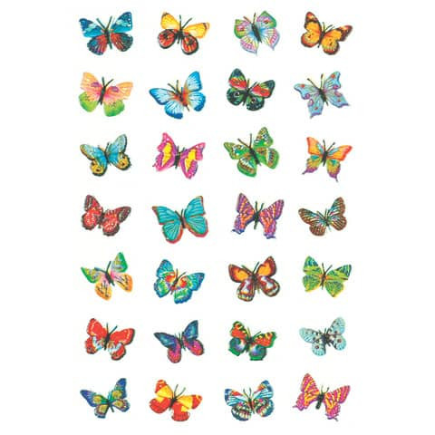 Schmucketikett Schmetterlinge 28 Stück HERMA 6819 Magicsticker Glitterfolie