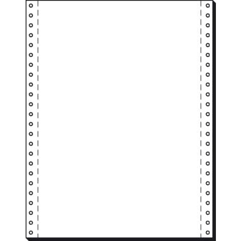 DIN-Computerpapier, 1fach, 12"x240 mm (A4 hoch), längsperforiert, 2000 Blatt