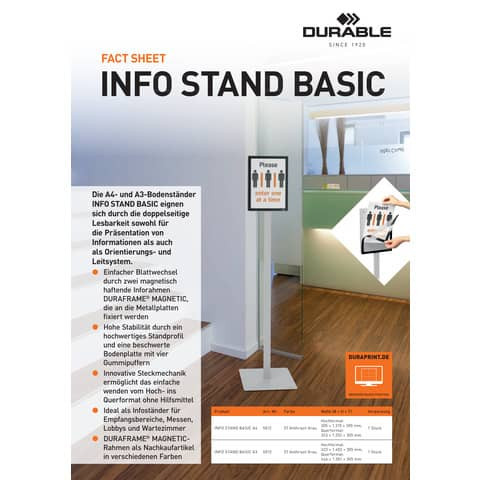 Prospektständer A4 anthrazit/grau DURABLE 501257