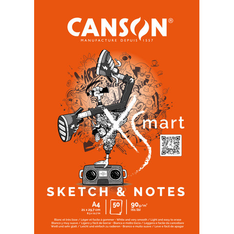 Zeichenblock A4/50BL 90g weiß CANSON C32250P003 XSMART Sketch