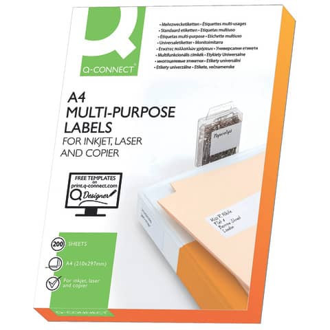Universaletiketten 210x148mm weiß 200BL Q-CONNECT KF15566