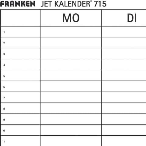 Plantafel Wochenkalender FRANKEN JK715 60x90cm