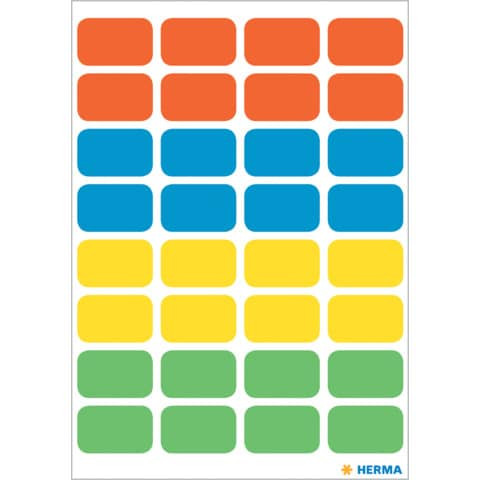 Etiketten 12x19mm 160 Stück 4 Farben HERMA 3631 permanent haftend
