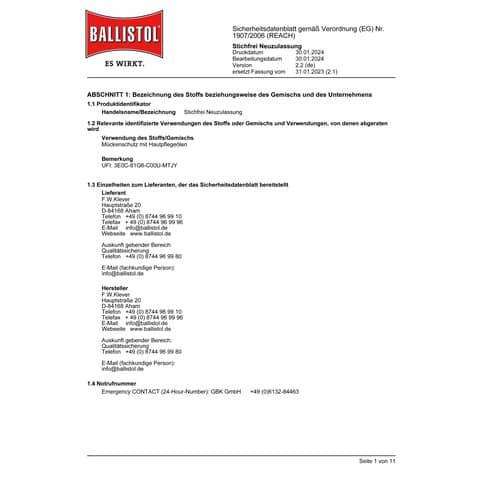 Stichfrei Pump-Spray, 100 ml BALLISTOL 26800