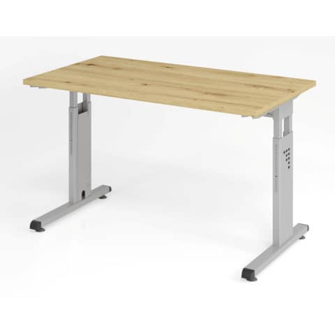 C-Fuß-Schreibtisch 120x67,2cm Asteiche/s HAMMERBACHER VOS612/R/S